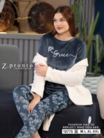 ⁦Winter women’s pajama, 3 Pieces⁩ - الصورة ⁦2⁩